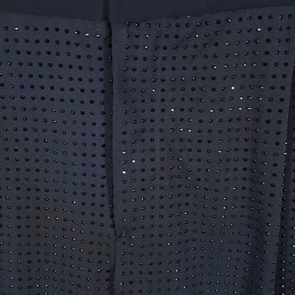 VERSACE COUTURE Pants Mens Medium Black Crystal Formal Dress Luxury Logo - Picture 2 of 11